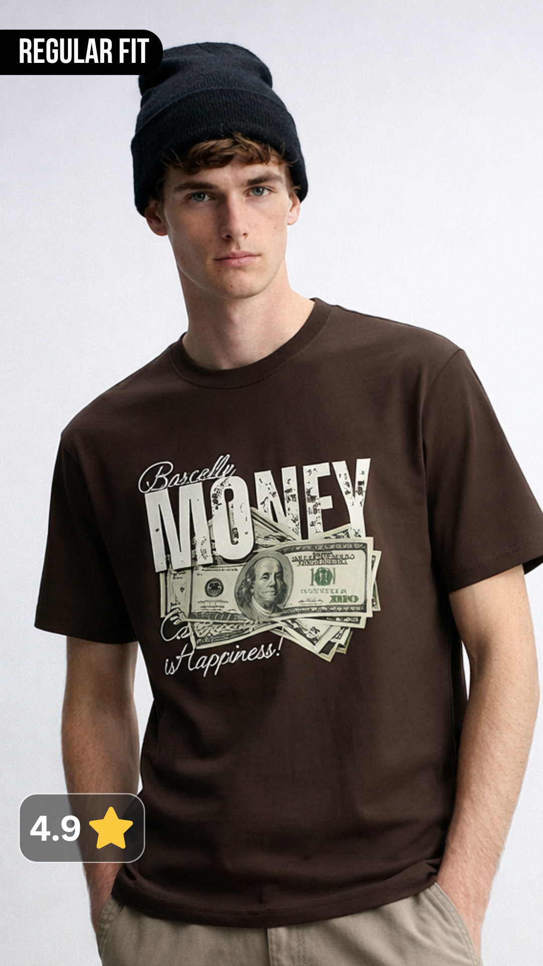 Money is Happiness Regular Fit t shirt