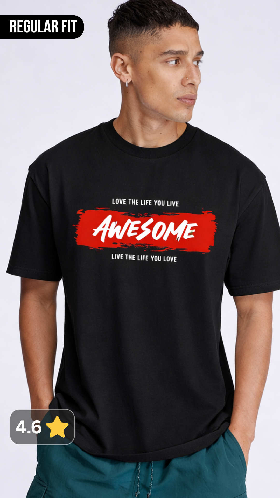 Awesome Regular Fit T shirt