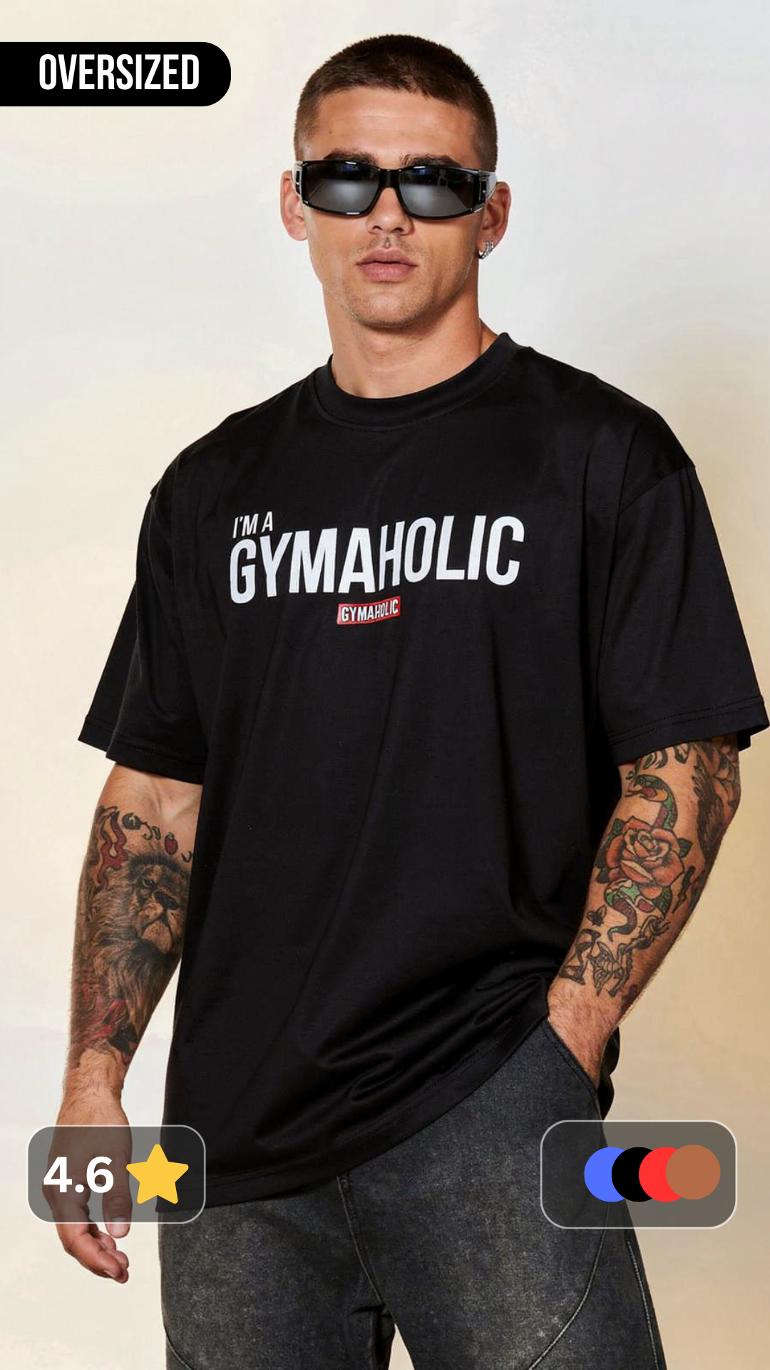 GYMHOLIC Oversized Tshirt