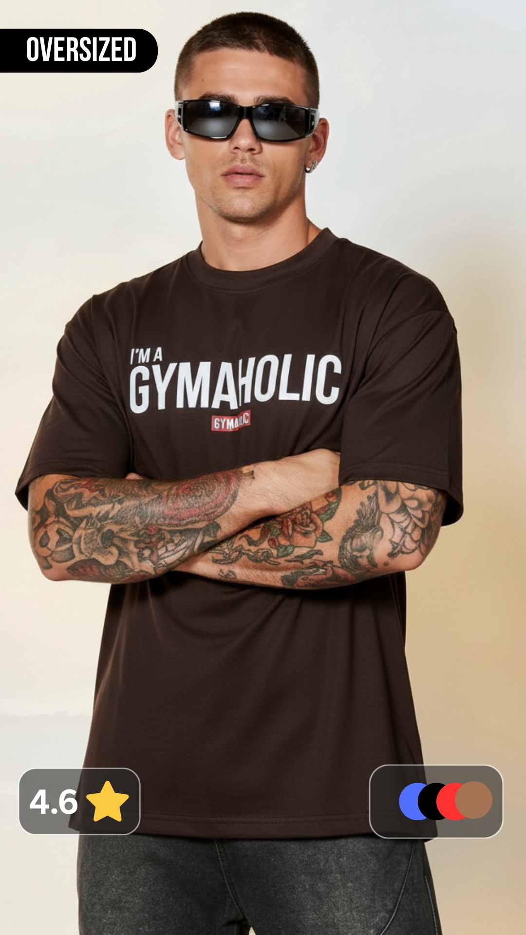 GYMHOLIC Oversized Tshirt