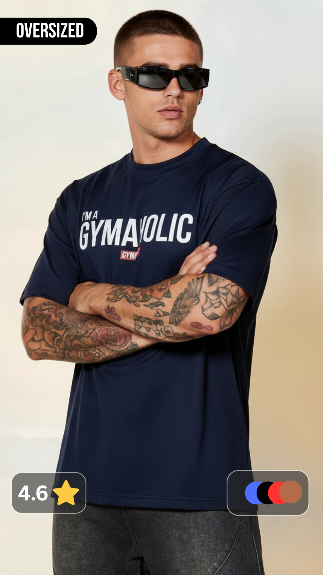 GYMHOLIC Oversized Tshirt
