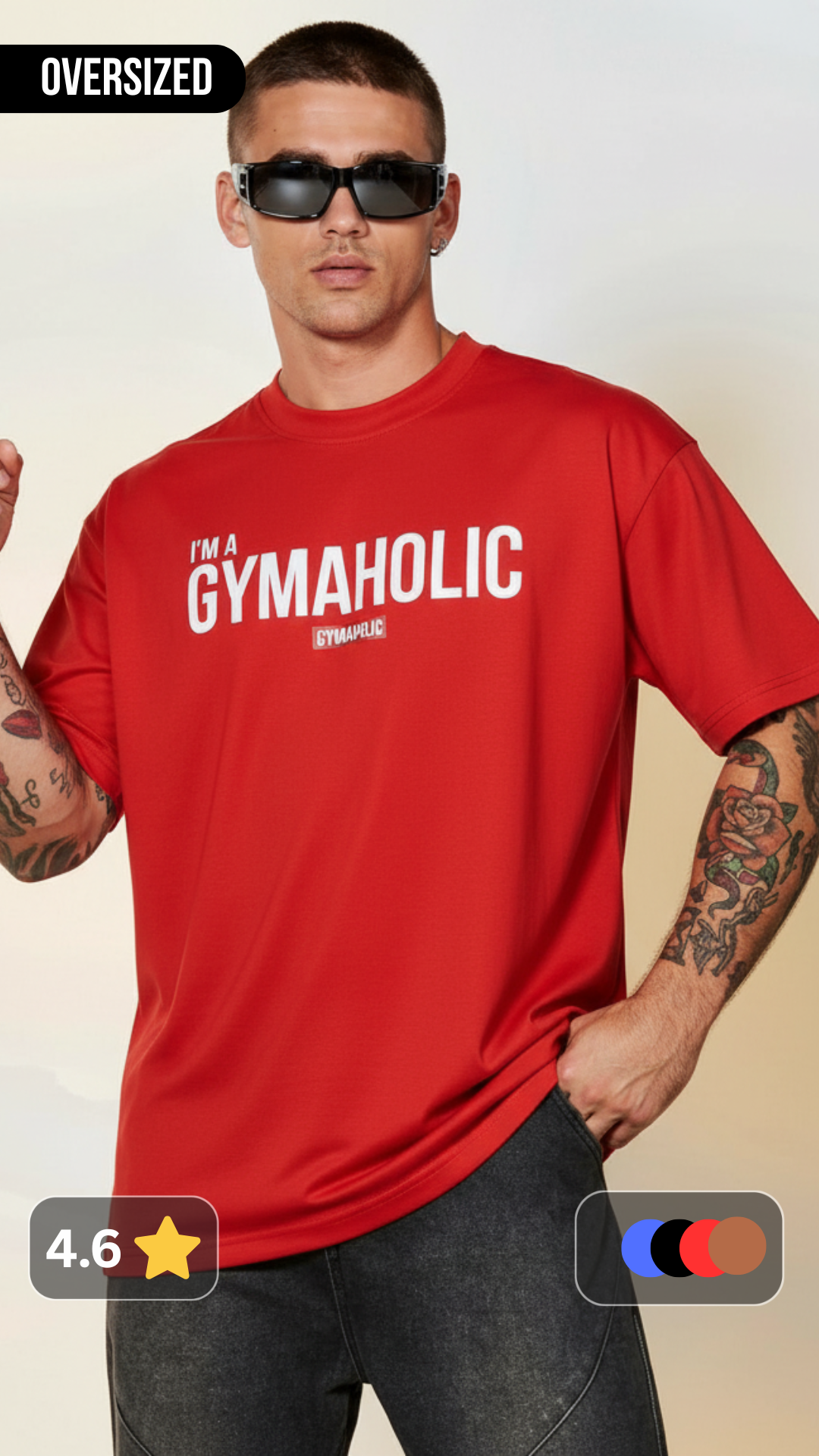 GYMHOLIC Oversized Tshirt
