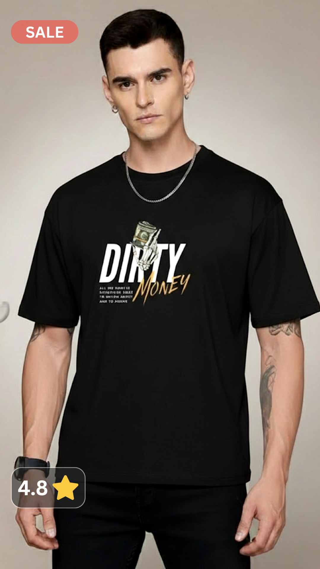 DIRTY MONEY REGULAR FIT T SHIRT
