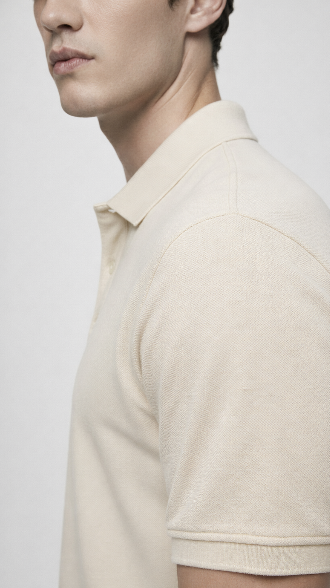 Men’s Premium Cream Polo T-Shirt
